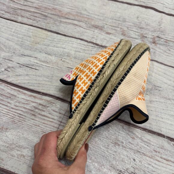 Respoke Halina Mule Espadrilles Size 40 US 9.5 - 10 Orange Pink Multi Hermes - Picture 5 of 7